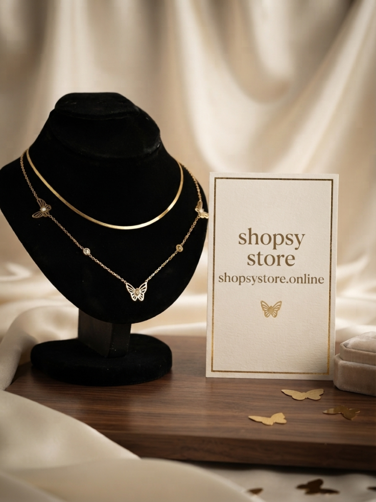 Double-Layer Butterfly Necklace
